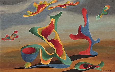Composition by Wladislas Lopuszniak - Auction record, sale price, and art valuation. Compare with similar artists and explore comparable artworks.