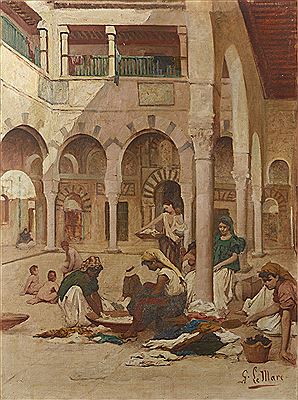 Femmes à l'interieur du riad