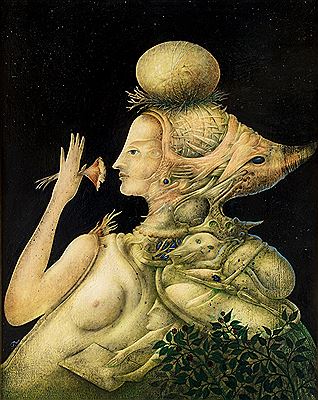 Dame au lotus