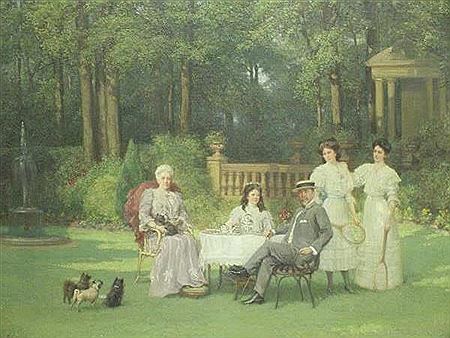 The Faulkner family gathering, Summer tea time