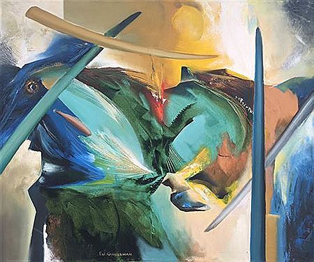 Horses in battle by Eduard Grossman - Auction record, sale price, and art valuation. Compare with similar artists and explore comparable artworks.