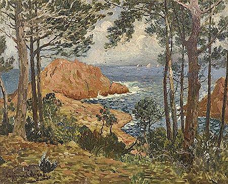 Red rocks by Eugène Henri Alexlandre Chigot - Auction record, sale price, and art valuation. Compare with similar artists and explore comparable artworks.
