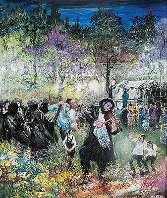 Jewish wedding by Huvy - Auction record, sale price, and art valuation. Compare with similar artists and explore comparable artworks.