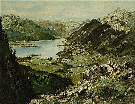 Am Tegernsee by Caspar Herrmann - Auction record, sale price, and art valuation. Compare with similar artists and explore comparable artworks.