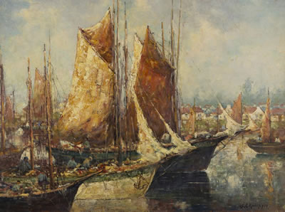 "Tuna Fishing Boats", 1934