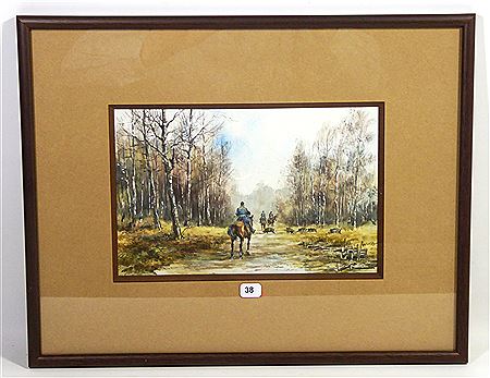 Scène de chasse à courre