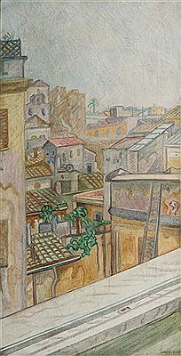 Roofs in Rome, 1948
