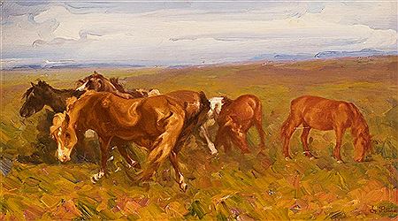Horses in the roman countryside
