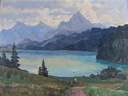 Sommertag in den Alpen by Adalbert Sutor - Auction record, sale price, and art valuation. Compare with similar artists and explore comparable artworks.