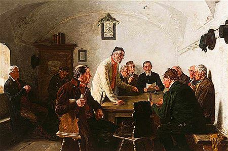 Gemeinderatsversammlung im Wirtshaus