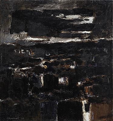 Black meditation, 1963 by Hans Schreiner - Auction record, sale price, and art valuation. Compare with similar artists and explore comparable artworks.