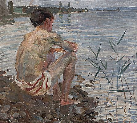 "Badender Knabe (Dingelsdorf)", 1913.