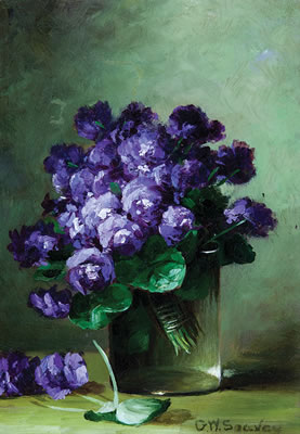 Sample artwork by George Washington Seavey (1841 - 1913), known for bright, colorful, and large floral still life painting - View similar artists and auction records