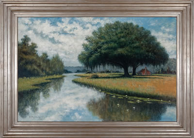 Sample artwork by Alexander John Drysdale (1870 - 1934), known for bayou landscape, marshes and portrait painting - View similar artists and auction records