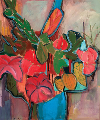"Floral Still Life" by Janice Sachse - Auction record, sale price, and art valuation. Compare with similar artists and explore comparable artworks.