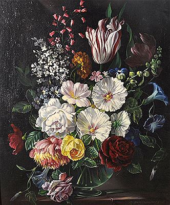 Still Life of Flowers in a Glass Vase by Robert Dumont Smith - Auction record, sale price, and art valuation. Compare with similar artists and explore comparable artworks.