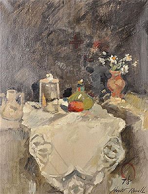 Sample artwork by August Rosell (Born 1951), known for loose and light painting style with a free brushstroke and interest in atmosphere - View similar artists and auction records