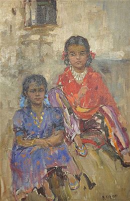 "TWO GIRLS IN ORIENTAL DRESS"