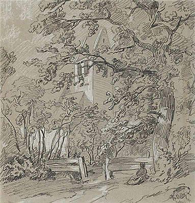 Church near Dachau (St. Stefan in Steinkirchen) by Johann Michael Voltz - Auction record, sale price, and art valuation. Compare with similar artists and explore comparable artworks.