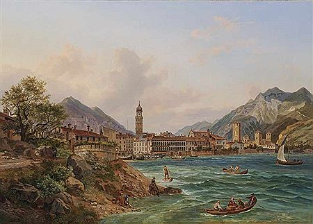 Blick auf Riva am Gardasee