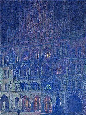 München - Das abendliche Neue Rathaus