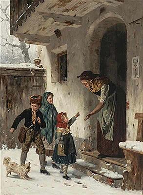 Winterlicher Besuch bei der Großmutter