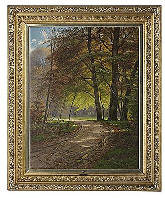 "Autumn Woods" by August Jacobsen - Auction record, sale price, and art valuation. Compare with similar artists and explore comparable artworks.