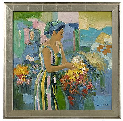 "The Flower Seller" by Gino Martini - Auction record, sale price, and art valuation. Compare with similar artists and explore comparable artworks.