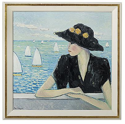 "Looking Out to the Sea" by Jacques Renard Lejeune - Auction record, sale price, and art valuation. Compare with similar artists and explore comparable artworks.