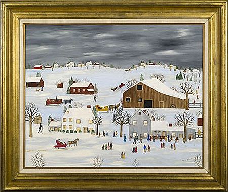 WINTER VILLAGE SCENE, “OUR BELLING,” NO. 53.