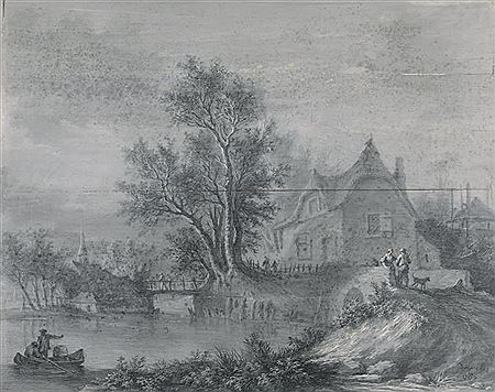 Maison en bord de rivière by Aignan-Thomas Desfriches - Auction record, sale price, and art valuation. Compare with similar artists and explore comparable artworks.