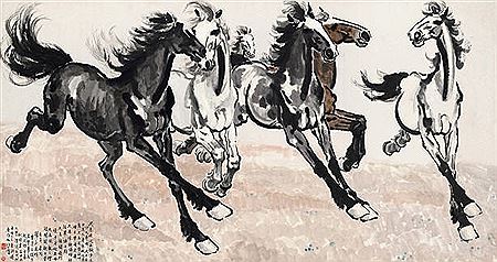 Masterpiece of Horses from Classical Chinese Poetry 9Estimate Upon Request) by Beihong Xu - Auction record, sale price, and art valuation. Compare with similar artists and explore comparable artworks.