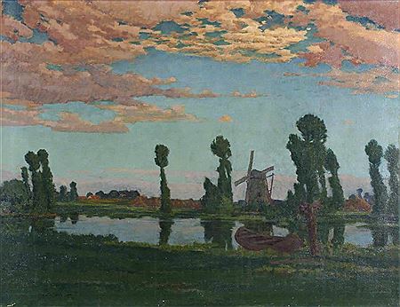 "Abendstimmung am Niederrhein" by Hugo Notthoff - Auction record, sale price, and art valuation. Compare with similar artists and explore comparable artworks.