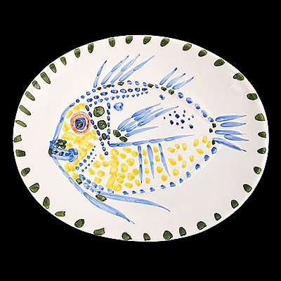 POISSON FOND BLANC Charger (A.R. 168)