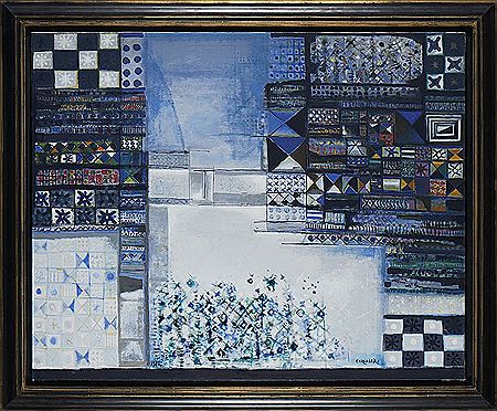 Sample artwork by Manuel Cargaleiro (1927 - 2024), known for geometric module paintings, earthenware pottery, lithographs - View similar artists and auction records