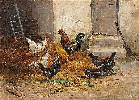 Cenas com galos e galinhas (2)
