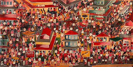 Scena di mercato by Maurus Michael Malikita - Auction record, sale price, and art valuation. Compare with similar artists and explore comparable artworks.