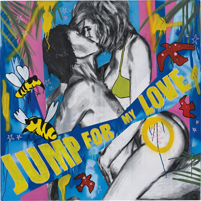 Jump for my Love by Stuart Nancyboy Semple - Auction record, sale price, and art valuation. Compare with similar artists and explore comparable artworks.