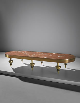 Important and rare low table, designed for the Contini Bonacossi residence, Quadreria Moderna, Villa Vittoria, Florence