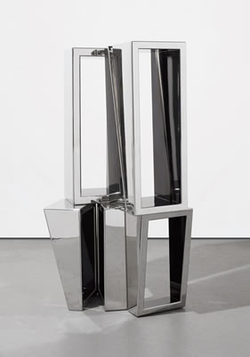 Sample artwork by Beverly (Stoll) Pepper (1922 - 2020), known for modernist cast iron sculpture, obelisk shapes, abstract painting - View similar artists and auction records