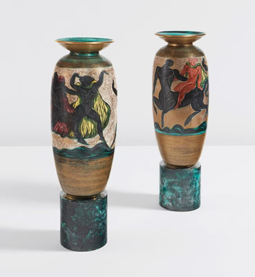 Pair of large urns