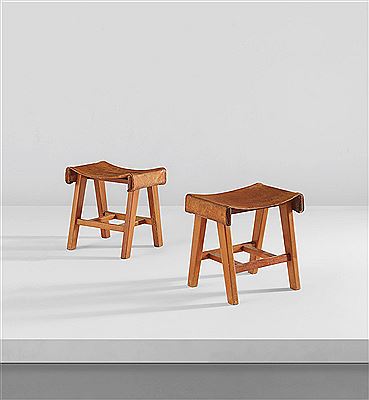Pair of stools from the Cuadra San Cristóbal, Mexico City