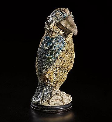 Sir Edward George Clarke QC caricatured as a tall distinguished fantastical bird jar and cover by Martin Brothers - Auction record, sale price, and art valuation. Compare with similar artists and explore comparable artworks.