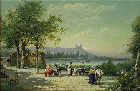 Guinguette on the edge of the Loire not far from the castle of Chaumont by Felix Alfred Bonnet - Auction record, sale price, and art valuation. Compare with similar artists and explore comparable artworks.