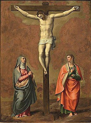 CRISTO CROCEFISSO CON I DOLENTI