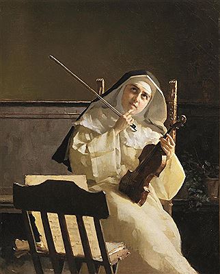 SUORA CON VIOLINO