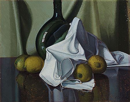 NATURA MORTA CON BOTTIGLIA E LIMONI by Renato Natali - Auction record, sale price, and art valuation. Compare with similar artists and explore comparable artworks.