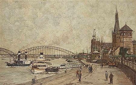 View of the river Rhine by Georg Hambuchen - Auction record, sale price, and art valuation. Compare with similar artists and explore comparable artworks.