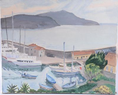 Vue d'un port aux voiliers