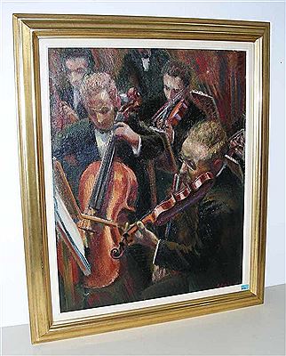 Streichorchester, 1930 by Arnold Schar - Auction record, sale price, and art valuation. Compare with similar artists and explore comparable artworks.